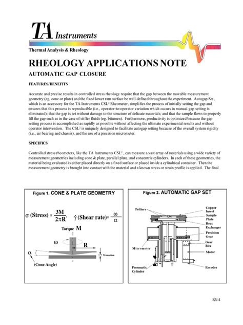 RHEOLOGY APPLICATIONS NOTE UNDERSTANDING 